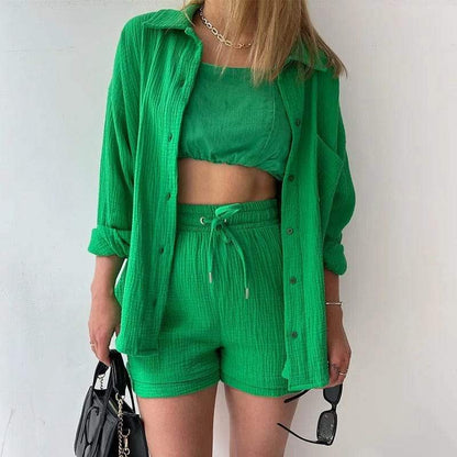 Damen-Sommer-Set - Trendy - luftiges Shirt und bequeme Hose - perfekt für heiße Tage
