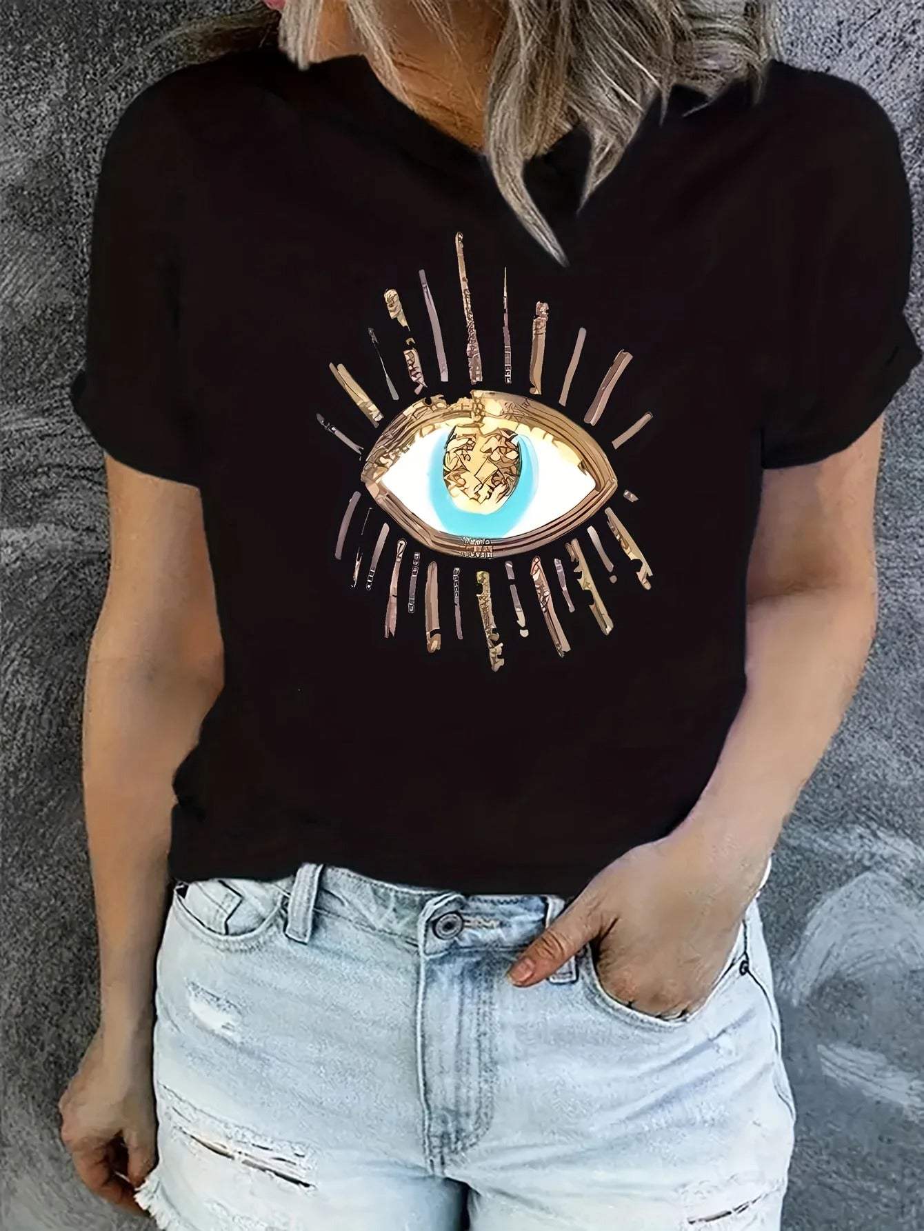 Lässiges T-Shirt Damen - Grafikdruck - Bequem - perfekt für jeden Tag