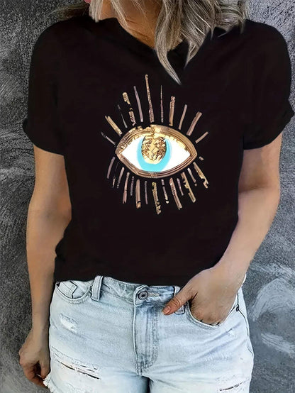 Lässiges T-Shirt Damen - Grafikdruck - Bequem - perfekt für jeden Tag