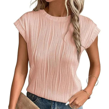 Sommer-T-Shirt für Frauen mit Rundhalsausschnitt