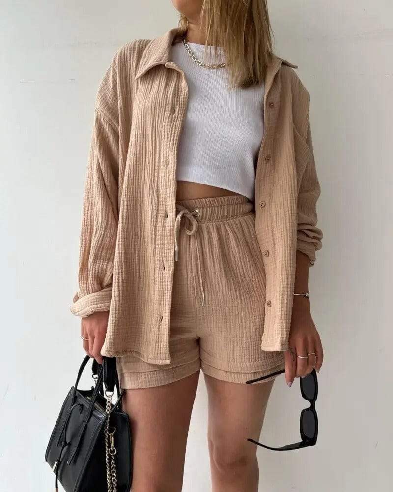 Damen-Sommer-Set - Trendy - luftiges Shirt und bequeme Hose - perfekt für heiße Tage
