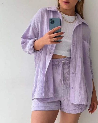 Damen-Sommer-Set - Trendy - luftiges Shirt und bequeme Hose - perfekt für heiße Tage