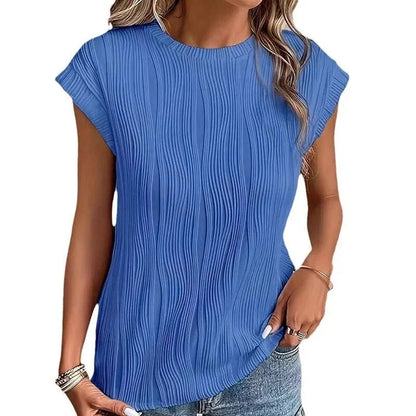 Sommer-T-Shirt für Frauen mit Rundhalsausschnitt