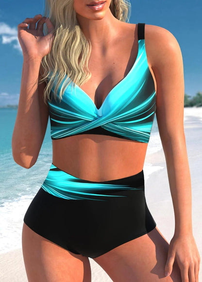 Bikini mit Polka Dots und Streifen
