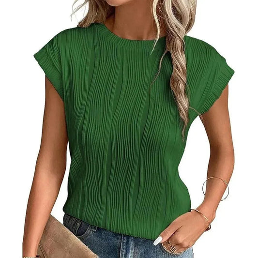 Sommer-T-Shirt für Frauen mit Rundhalsausschnitt