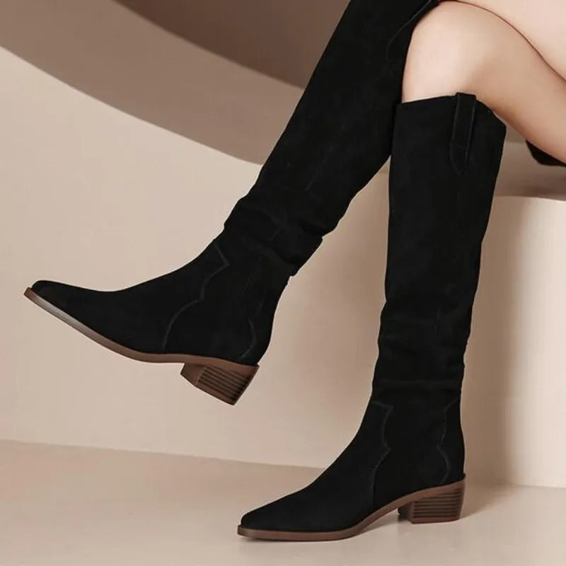 Kniehohe Stiefel | Schwarz - Klassisch und schick - Perfekt für kalte Tage