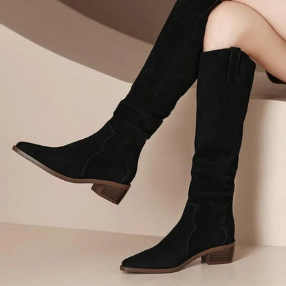 Kniehohe Stiefel | Schwarz - Klassisch und schick - Perfekt für kalte Tage