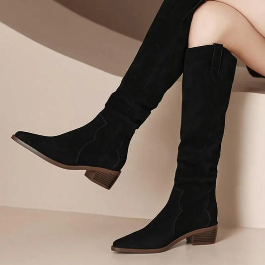 Kniehohe Stiefel | Schwarz - Klassisch und schick - Perfekt für kalte Tage