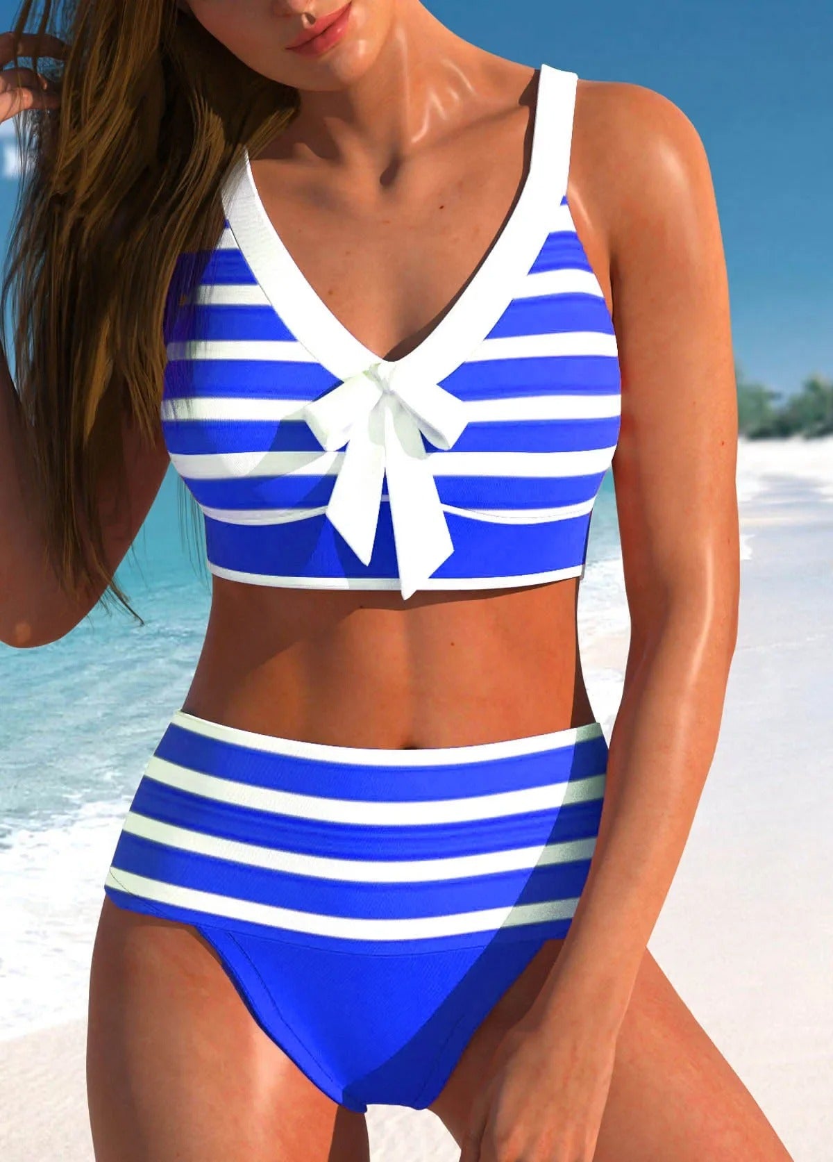 Eleganter-Farben-Sommer-Bikini