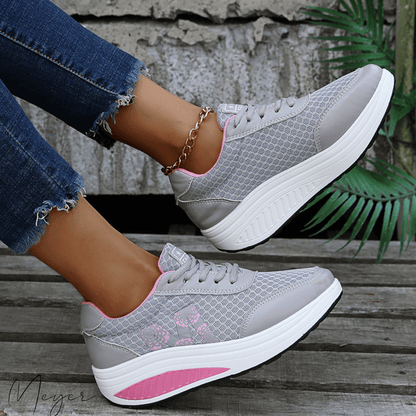 Frauen Turnschuhe dicken Boden Plattform Schuhe