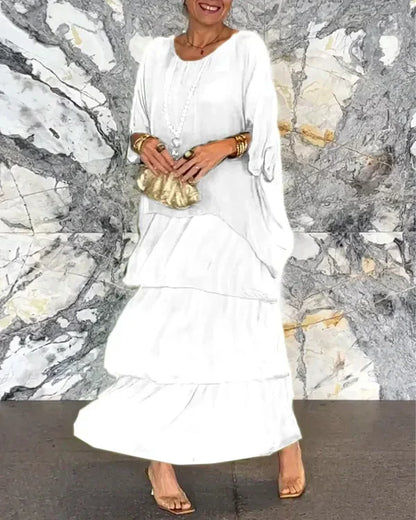 Elegantes gekräuseltes lockeres Kleid