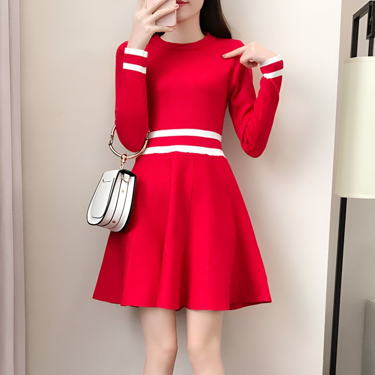 Daphne | Auffälliges Farbblock-Minikleid für den perfekten Ausgehabend