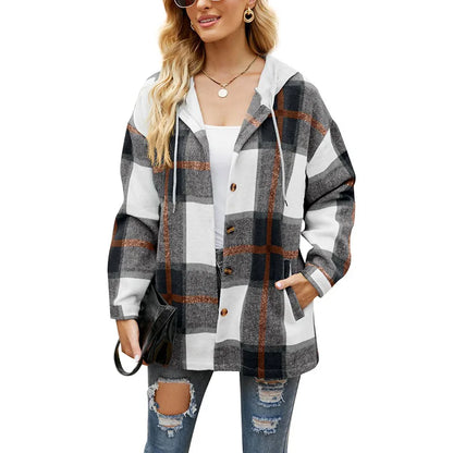 Yaderi - Klassische Flanelljacke für Frauen