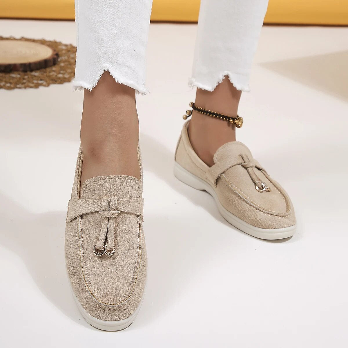 Kleiderbügel Dekor Flache Loafer