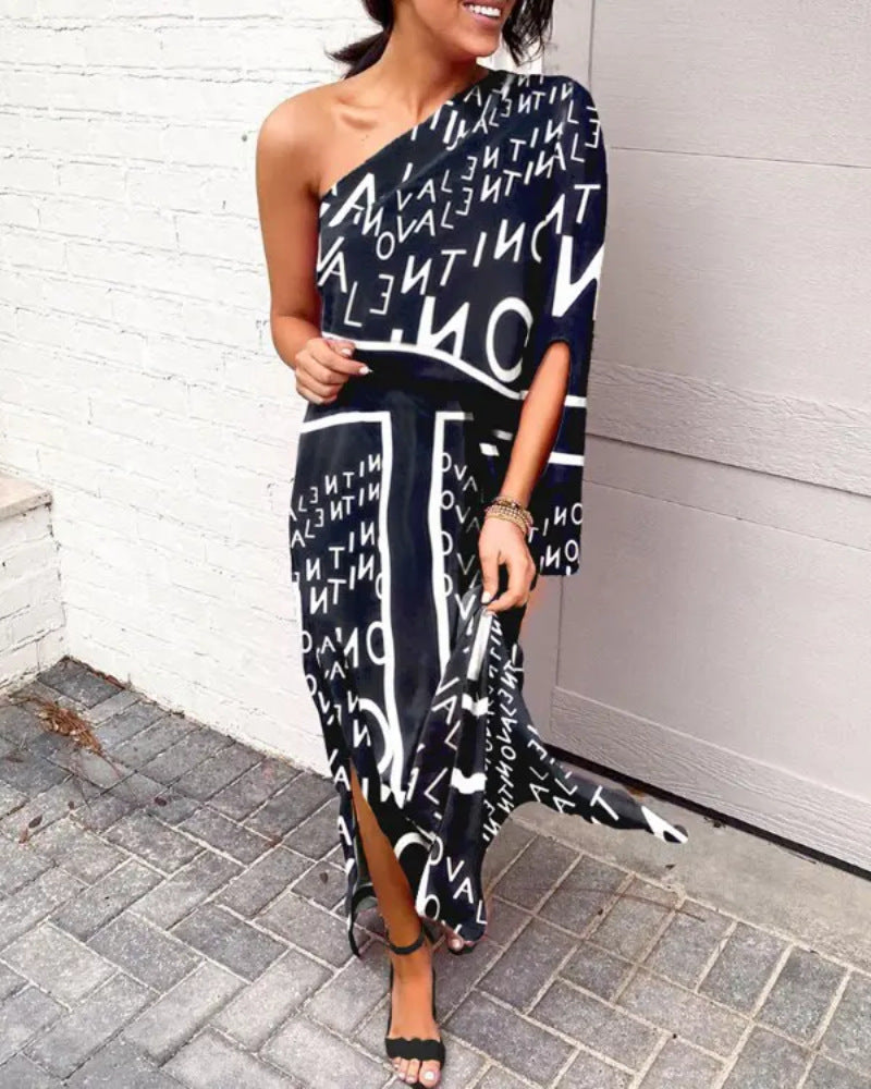Arlin -Sexy Kleid mit hängenden Schultern