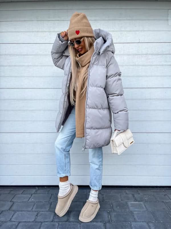 Gemütliche schicke Puffy-Jacke für Damen