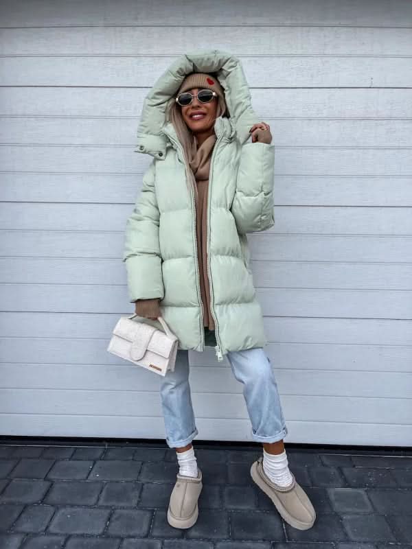 Gemütliche schicke Puffy-Jacke für Damen