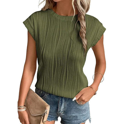 Damen-T-Shirt - Gestreift - Kurze Ärmel - Perfekt für den Casual-Look
