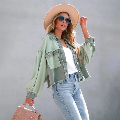 Melanie - Freizeitjacke mit Puffärmeln für Frauen