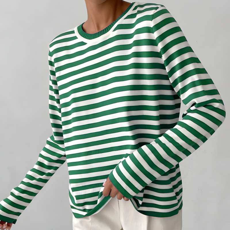 EleganceStripe Langarmshirt