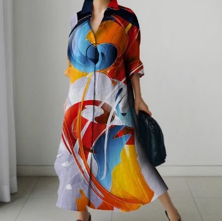 Marilyn - Elegantes Hemdblusenkleid für Frauen