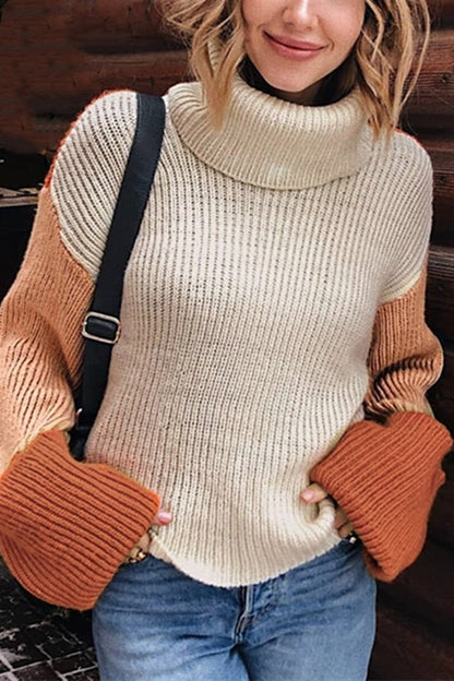 Damen-Rollkragenpullover Informal Strickpullover