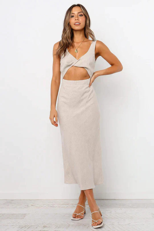 Midikleid im Wickel-Stil