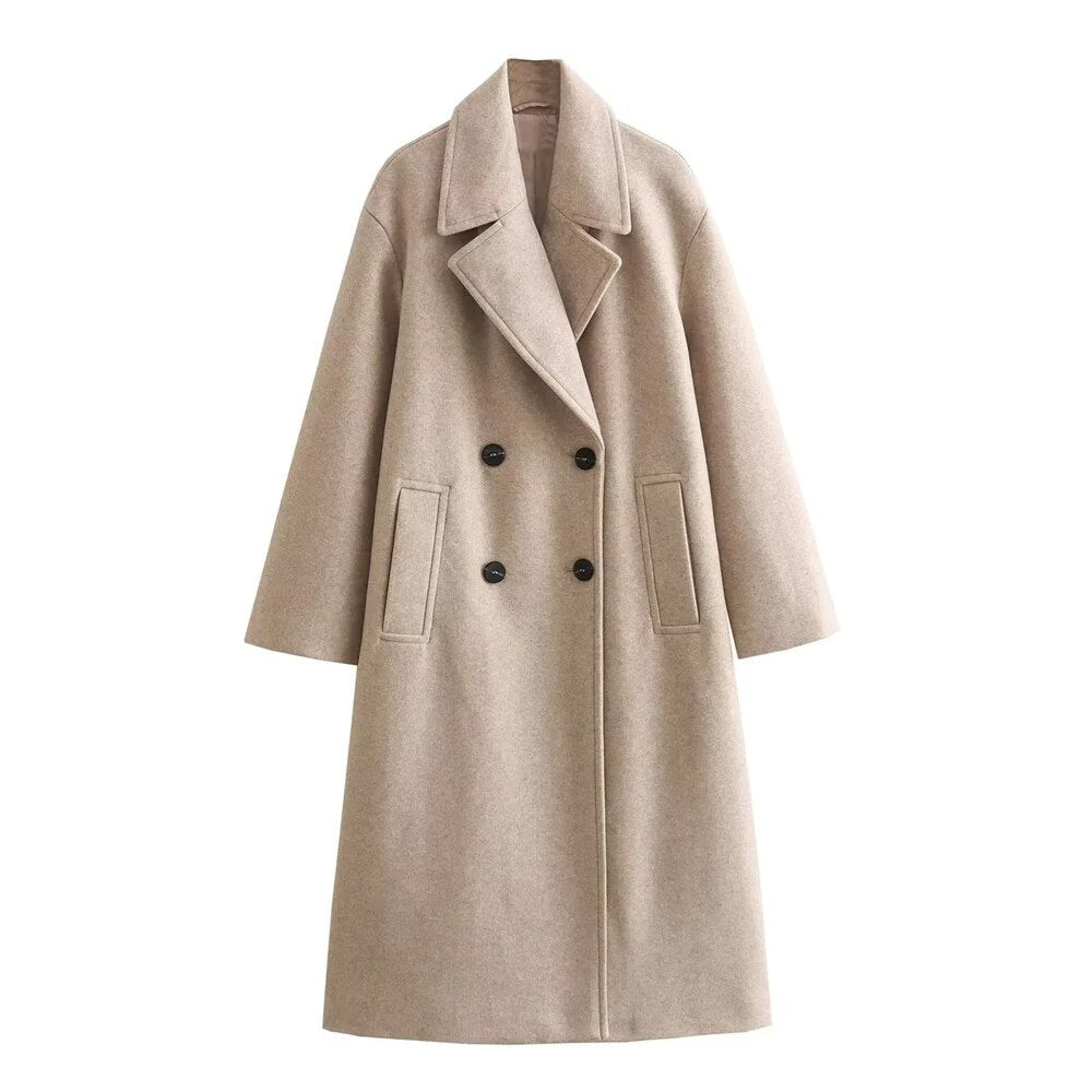 Schicke lange Jacke für Frauen | Elegantes Design - Warmer Wintermantel