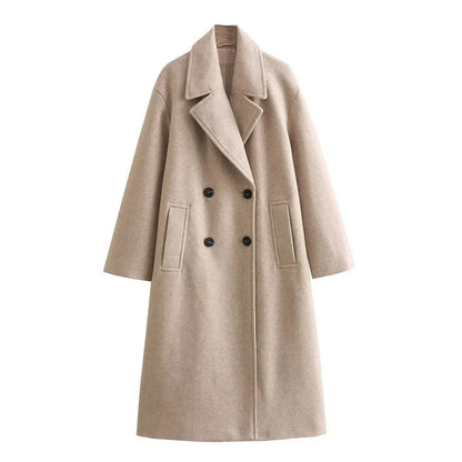 Schicke lange Jacke für Frauen | Elegantes Design - Warmer Wintermantel