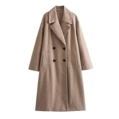 Schicke lange Jacke für Frauen | Elegantes Design - Warmer Wintermantel