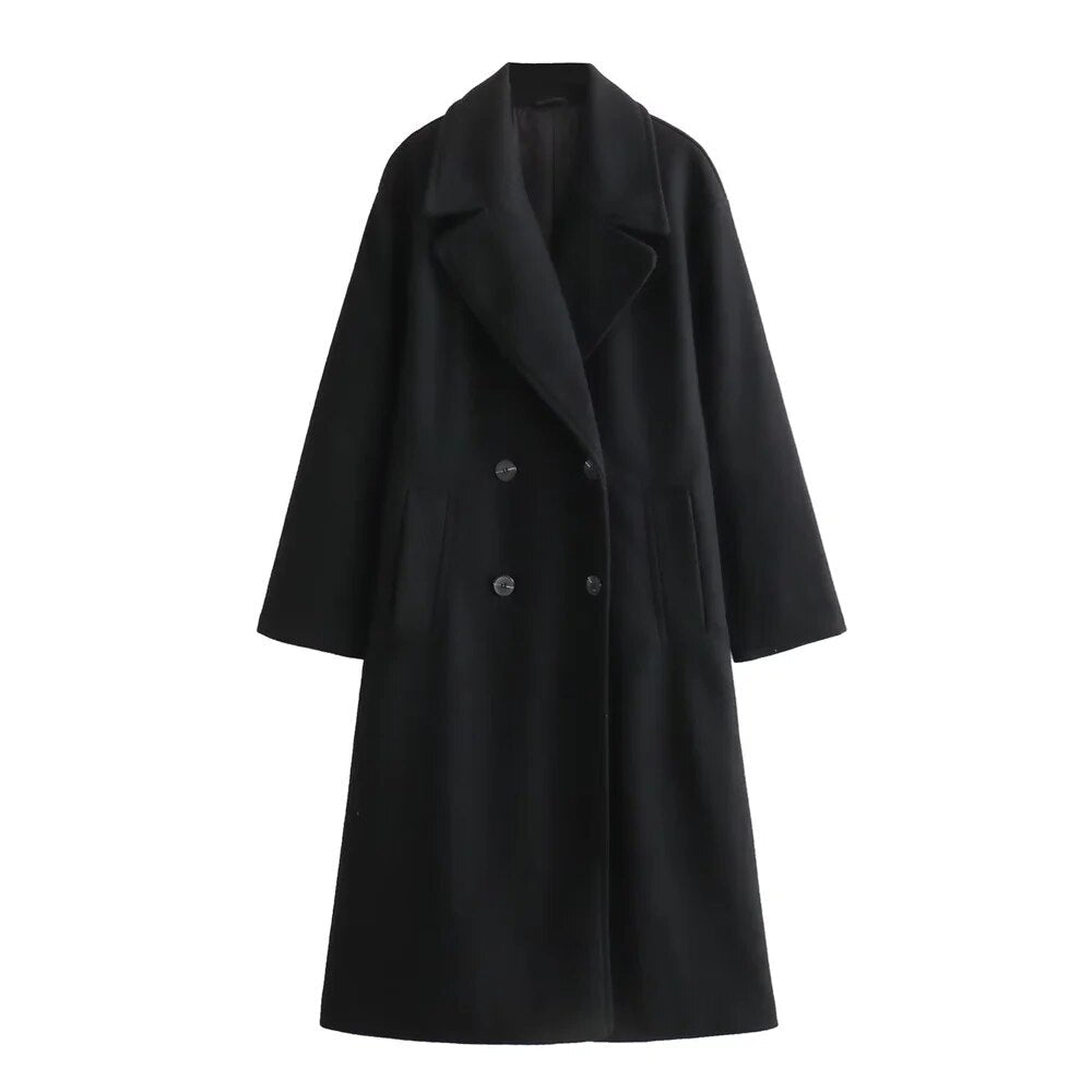 Schicke lange Jacke für Frauen | Elegantes Design - Warmer Wintermantel