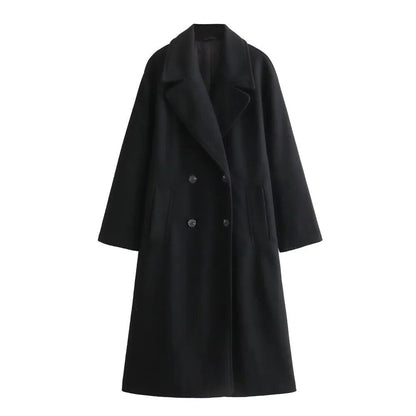 Schicke lange Jacke für Frauen | Elegantes Design - Warmer Wintermantel