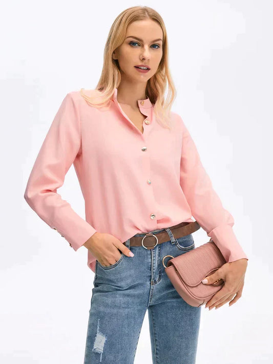 Weronika Bluse | Langarm-Knotenbluse