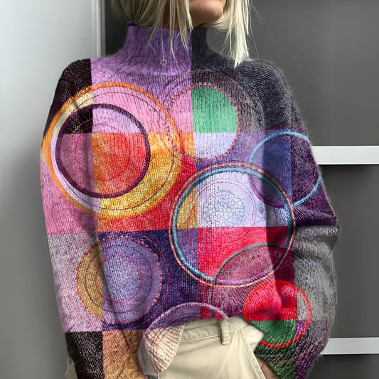Zorin™ | Colorblock gestrickter Rollkragenpullover