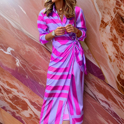 Kleid mit Wickelprint