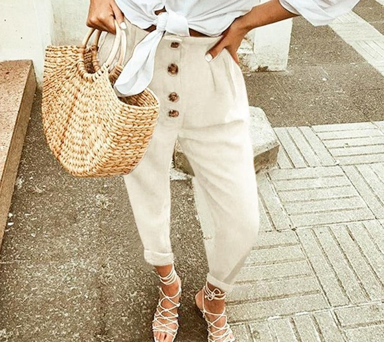 Peggy - Lässige Hose mit hoher Taille