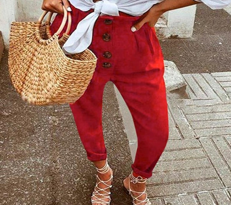 Peggy - Lässige Hose mit hoher Taille