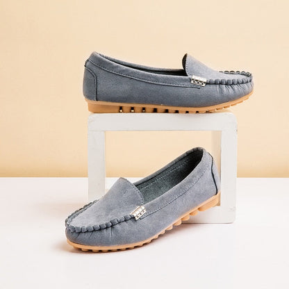 Slip-On Loafers aus Wildlederimitat