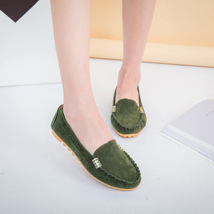 Slip-On Loafers aus Wildlederimitat