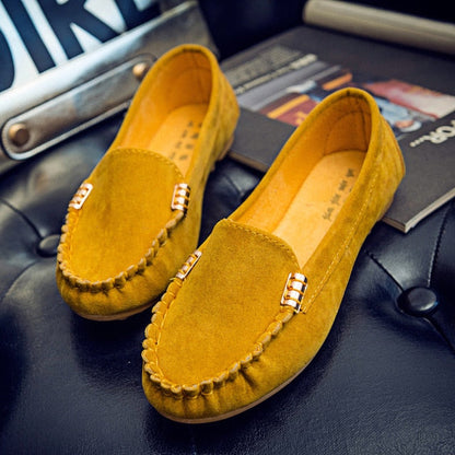 Slip-On Loafers aus Wildlederimitat