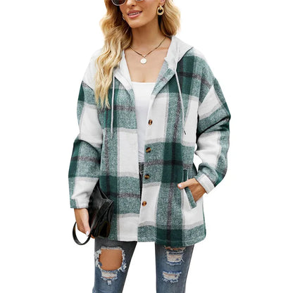 Yaderi - Klassische Flanelljacke für Frauen