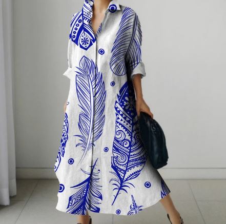 Madeline - Bedrucktes Kleid für Frauen