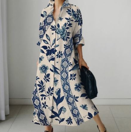 Madeline - Bedrucktes Kleid für Frauen