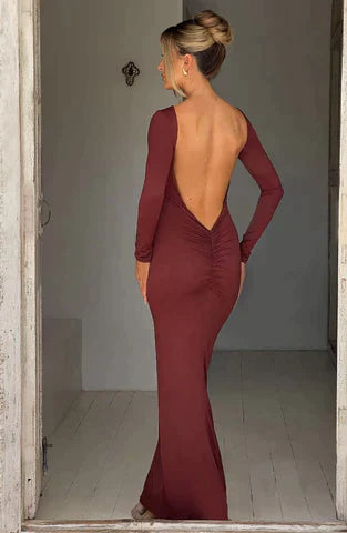 Nikki - Maxikleid mit tiefem Rückenausschnitt