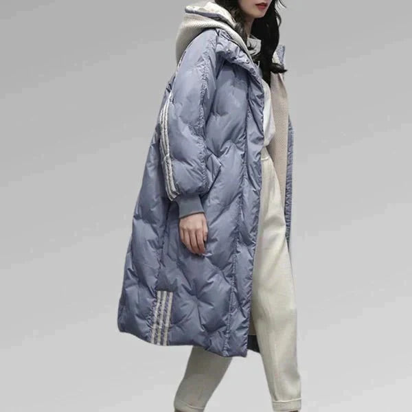 Stilvolle lange Steppjacke