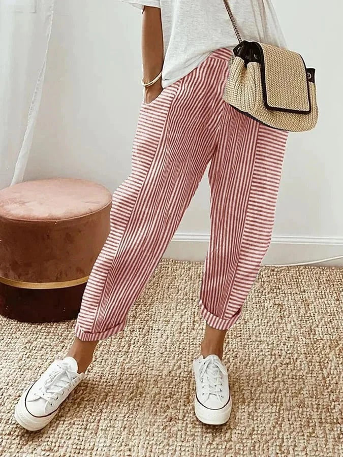 Gestreifte Hosen Elegant und vielseitig