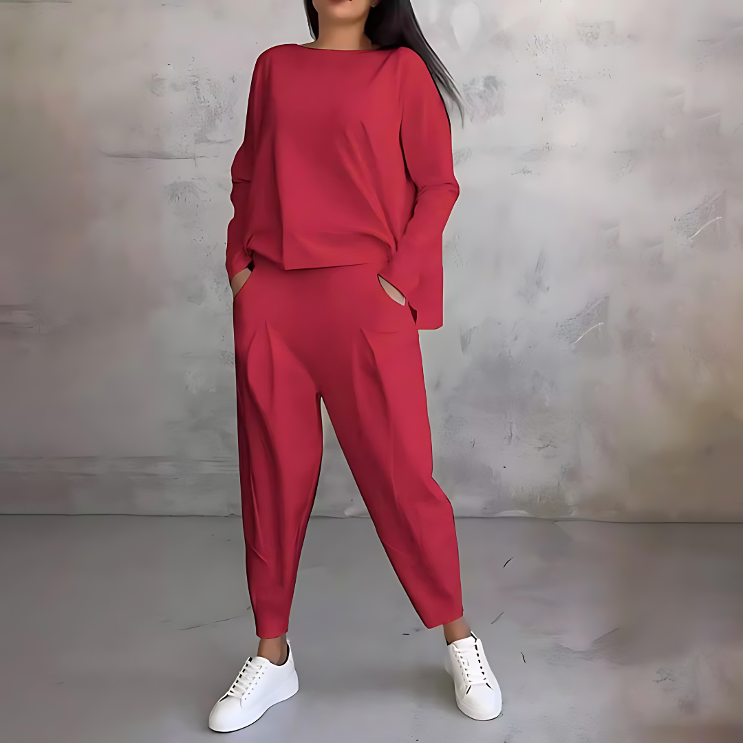 Mila - Bequemes 2-teiliges Set in Schwarz für Frauen