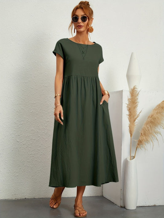 Freizeitkleid mit V-Ausschnitt