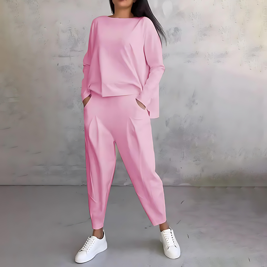 Mila - Bequemes 2-teiliges Set in Schwarz für Frauen