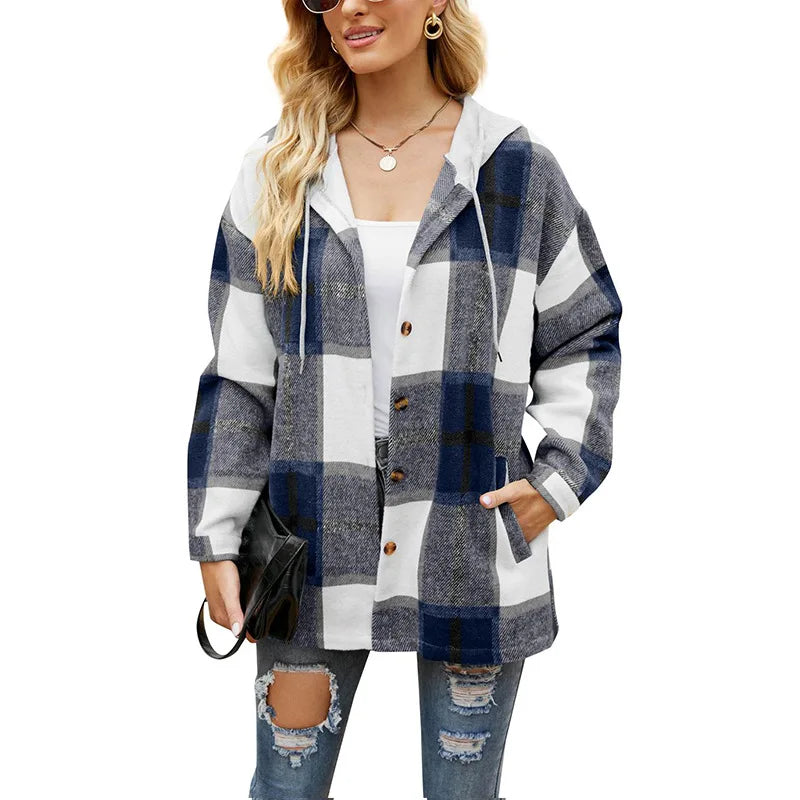 Yaderi - Klassische Flanelljacke für Frauen
